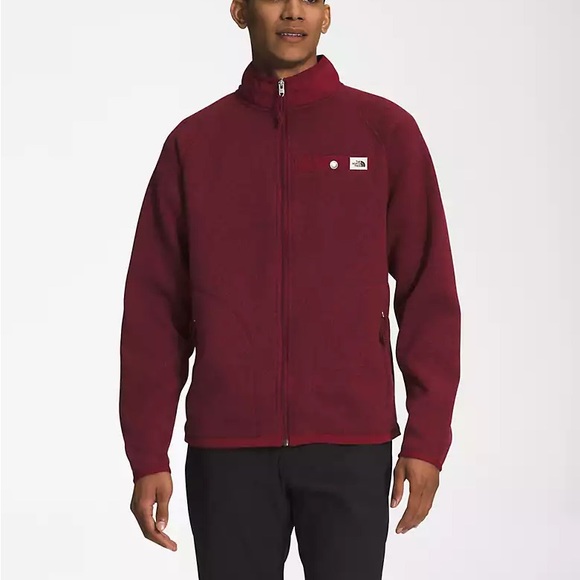 The North Face Other - Men’s north face full zip fleece burgundy size large
